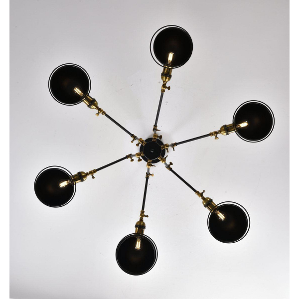 Подвесная люстра Lumina Deco Valmonti LDP D015-6 BK Подвесная люстра Lumina Deco Valmonti LDP D015-6 BK