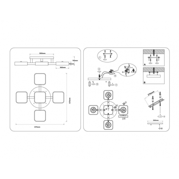 Люстра на штанге Ambrella light COMFORT FL4881 Люстра на штанге Ambrella light COMFORT FL4881