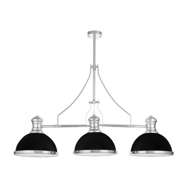 Подвесная люстра Lumina Deco Ettore LDP 710-3 BK+CHR Подвесная люстра Lumina Deco Ettore LDP 710-3 BK+CHR