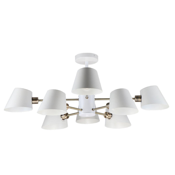 Потолочная люстра IMEX MD.9130-8-S WH+AB Потолочная люстра IMEX MD.9130-8-S WH+AB