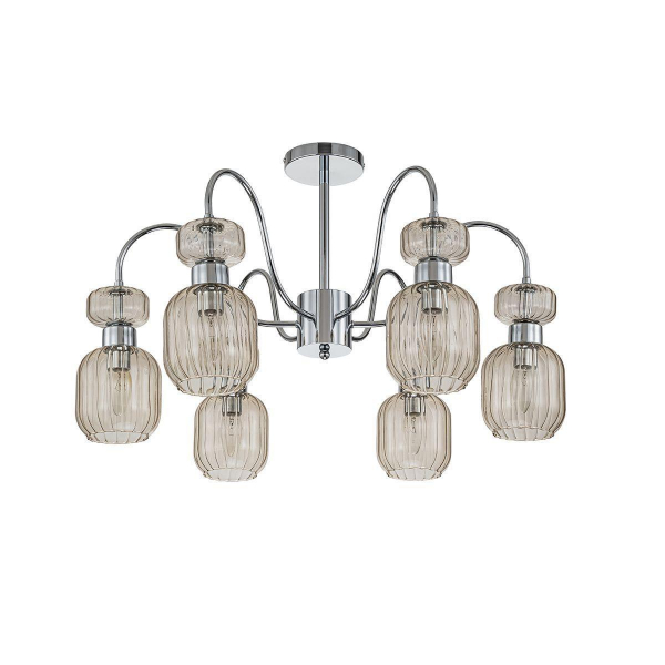 Потолочная люстра Escada Gloss 1141/6PL Chrome/Beige Потолочная люстра Escada Gloss 1141/6PL Chrome/Beige
