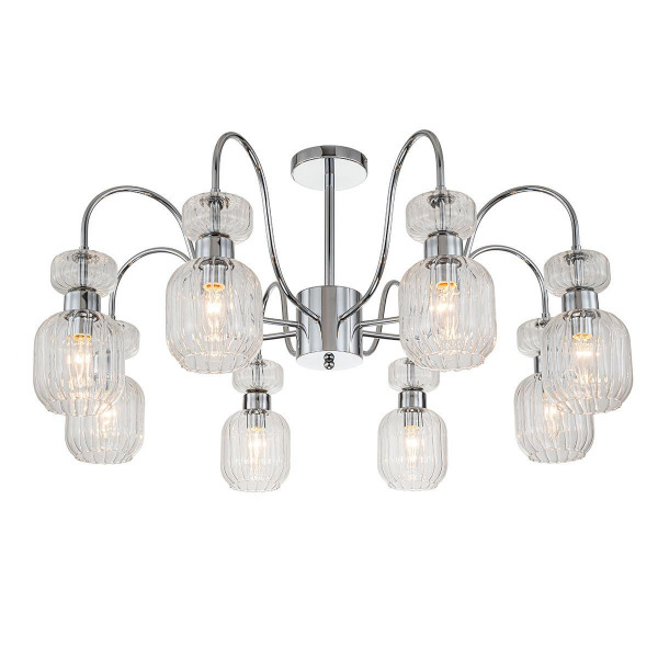 Потолочная люстра Escada Gloss 1141/8PL Chrome/Clear Потолочная люстра Escada Gloss 1141/8PL Chrome/Clear