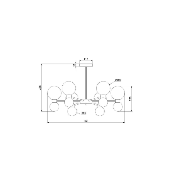Подвесная люстра Freya Bony FR5394CL-12BS Подвесная люстра Freya Bony FR5394CL-12BS