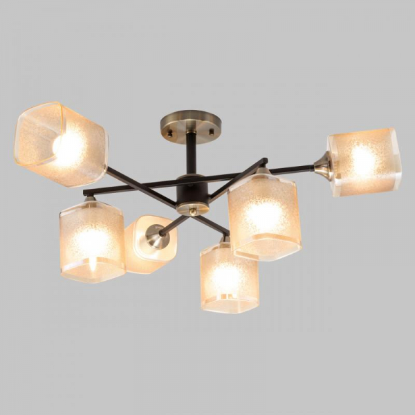 Потолочная люстра IMEX MD.4212-6-S-BK+AB Потолочная люстра IMEX MD.4212-6-S-BK+AB