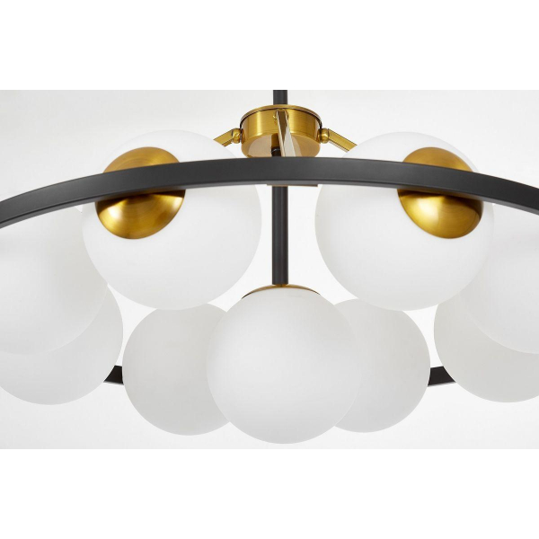 Подвесная люстра Lumina Deco Donzano LDP 8034-9 BK+WT Подвесная люстра Lumina Deco Donzano LDP 8034-9 BK+WT