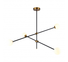 Подвесная люстра Gerhort G31108/4BK+GD WT