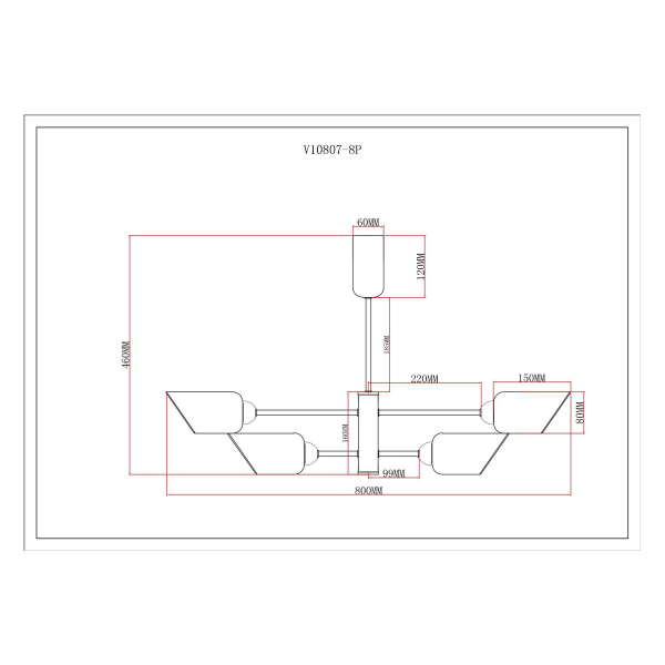 Потолочная люстра Moderli Avery V10807-8P