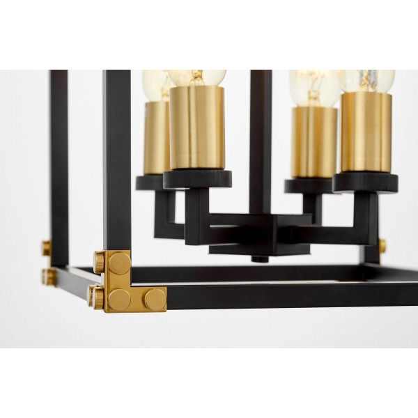 Подвесная люстра Lumina Deco Waldorf LDP 1140-4 BK+MD Подвесная люстра Lumina Deco Waldorf LDP 1140-4 BK+MD