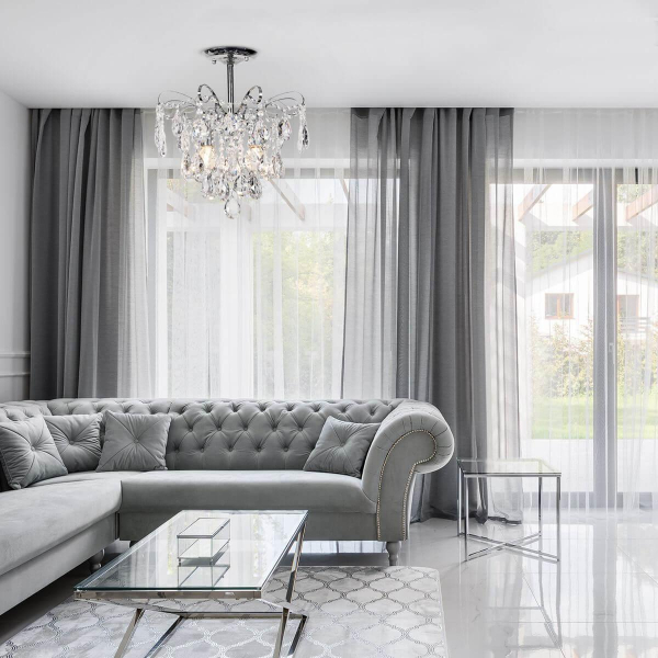 Потолочная люстра Escada Crown 682/4PL Chrome Потолочная люстра Escada Crown 682/4PL Chrome