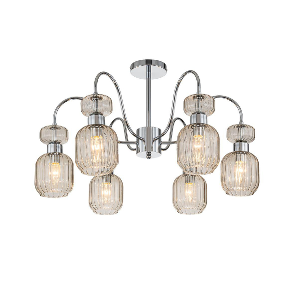 Потолочная люстра Escada Gloss 1141/6PL Chrome/Beige Потолочная люстра Escada Gloss 1141/6PL Chrome/Beige