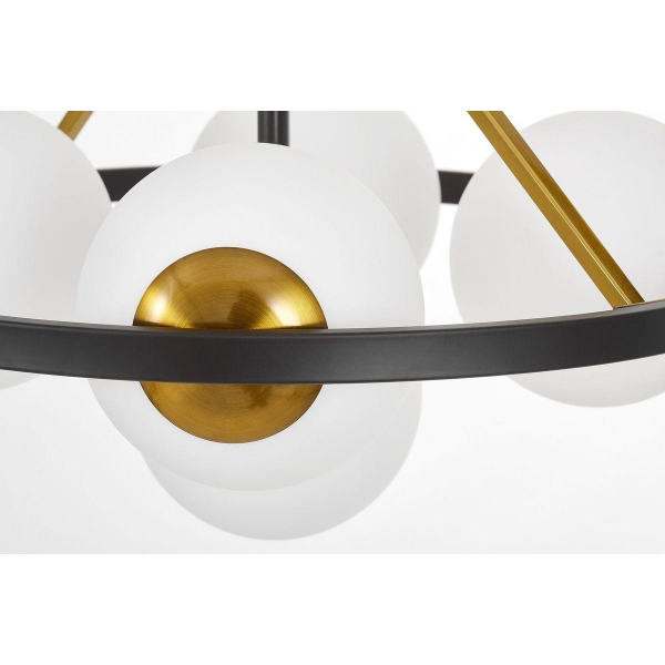 Подвесная люстра Lumina Deco Donzano LDP 8034-5 BK+WT Подвесная люстра Lumina Deco Donzano LDP 8034-5 BK+WT