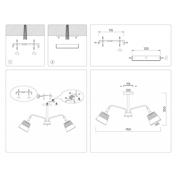 Потолочная люстра Ambrella light Traditional Modern Losk TR4738 Потолочная люстра Ambrella light Traditional Modern Losk TR4738