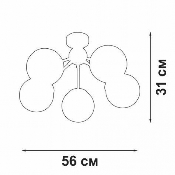 Потолочная люстра Vitaluce V3772-8/5PL Потолочная люстра Vitaluce V3772-8/5PL