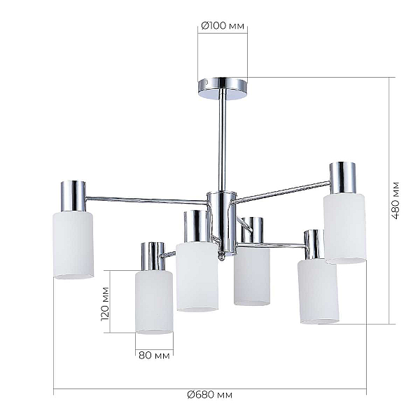 Потолочная люстра Evoluce Gessi SLE1139-102-06