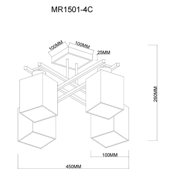 Потолочная люстра MyFar Eileen MR1501-4C Потолочная люстра MyFar Eileen MR1501-4C