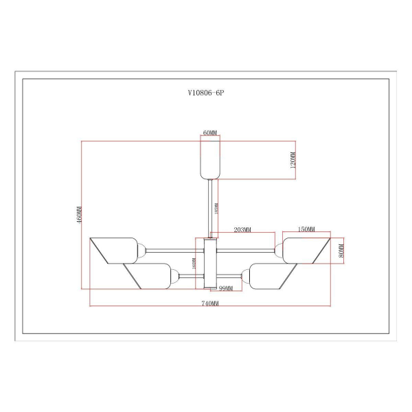 Потолочная люстра Moderli Avery V10806-6P Потолочная люстра Moderli Avery V10806-6P