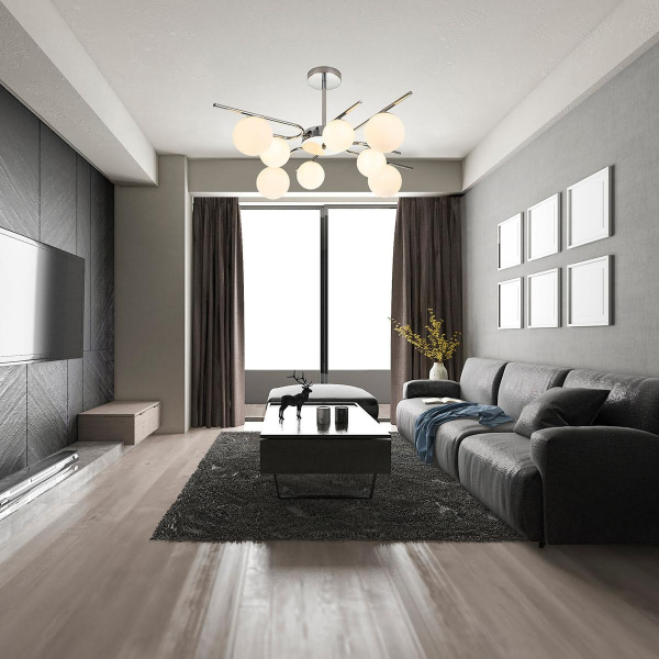 Потолочная люстра Escada Sphere 642/8P Silver Потолочная люстра Escada Sphere 642/8P Silver