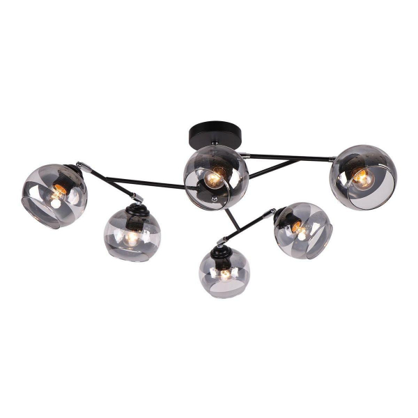 Потолочная люстра IMEX MD.9460-6-S BK+CH Потолочная люстра IMEX MD.9460-6-S BK+CH