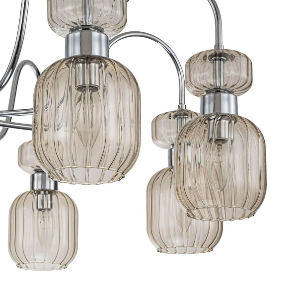 Потолочная люстра Escada Gloss 1141/8PL Chrome/Beige Потолочная люстра Escada Gloss 1141/8PL Chrome/Beige