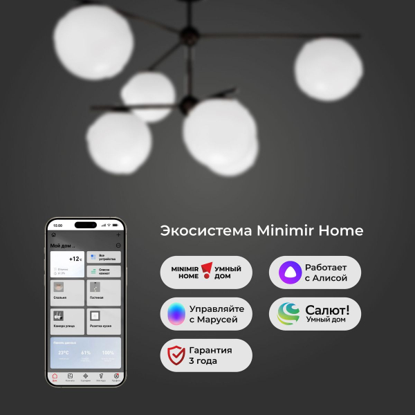 Потолочная люстра Eurosvet Marbella 60147/6 черный Smart