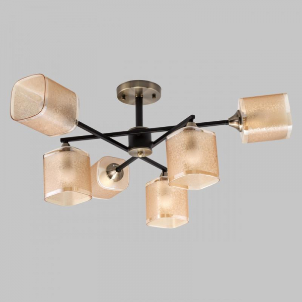 Потолочная люстра IMEX MD.4212-6-S-BK+AB Потолочная люстра IMEX MD.4212-6-S-BK+AB