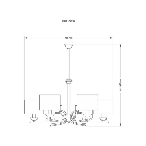 Подвесная люстра Kutek Mood Bolt BOL-ZW-6(N) Подвесная люстра Kutek Mood Bolt BOL-ZW-6(N)
