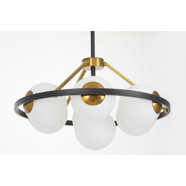 Подвесная люстра Lumina Deco Donzano LDP 8034-7 BK+WT Подвесная люстра Lumina Deco Donzano LDP 8034-7 BK+WT