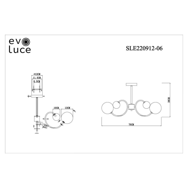 Потолочная люстра Evoluce Formae SLE220912-06 Потолочная люстра Evoluce Formae SLE220912-06
