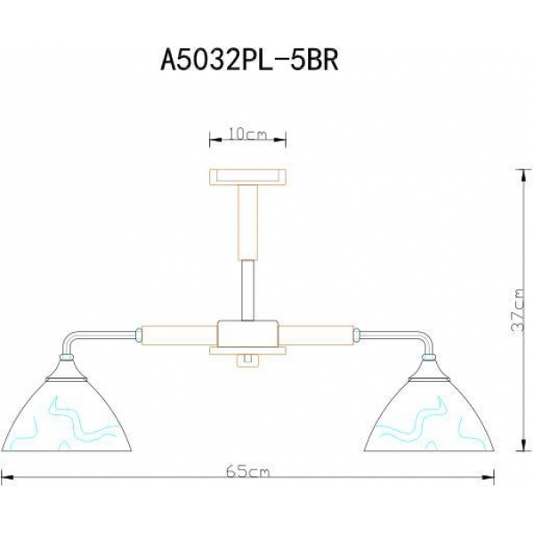 Потолочная люстра Arte Lamp Matthew A5032PL-5BR Потолочная люстра Arte Lamp Matthew A5032PL-5BR
