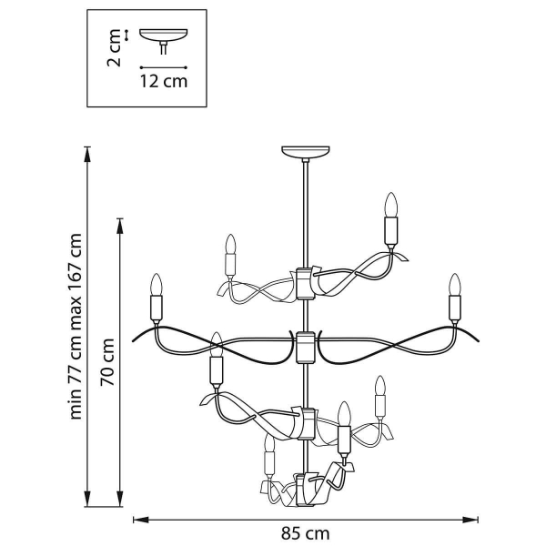 Подвесная люстра Lightstar Ragno 733287 Подвесная люстра Lightstar Ragno 733287