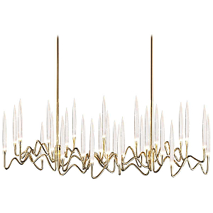 Подвесная люстра Imperium Loft Il Pezzo Chandelier Brass And Crystals L120 342634-22