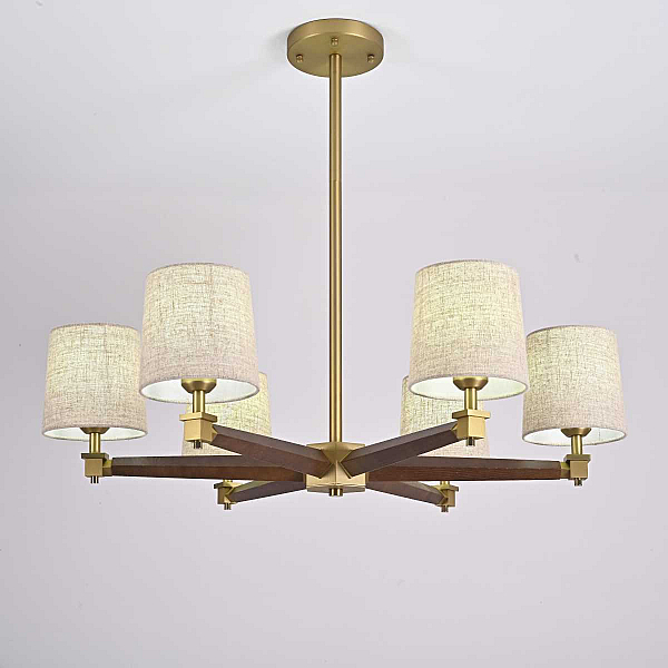 Подвесная люстра Imperium Loft Jorgenson D85 Beige/Dark Wood 102089-26