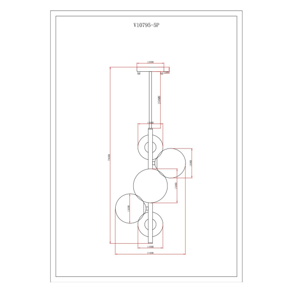 Подвесная люстра Moderli Molly V10795-5P