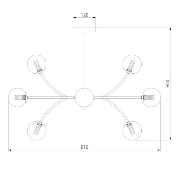 Подвесная люстра Eurosvet Astro 30179 хром
