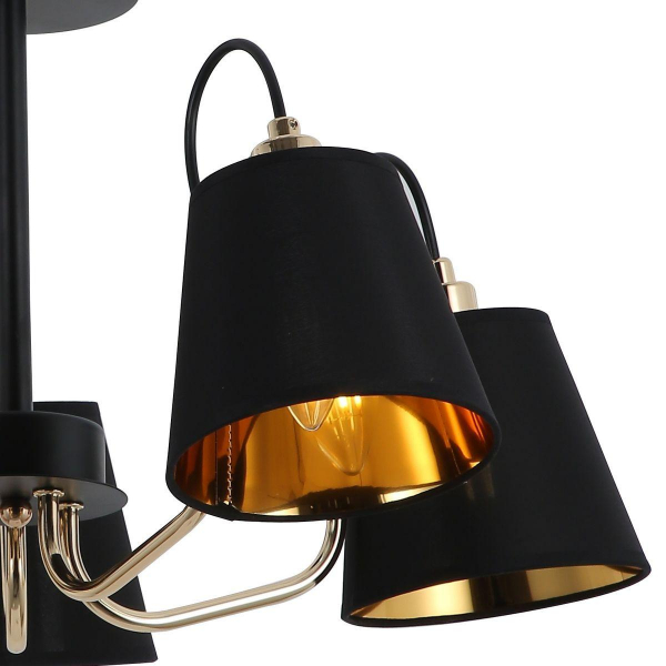 Потолочная люстра Illumico IL6120-5COU-79 BK GD Потолочная люстра Illumico IL6120-5COU-79 BK GD