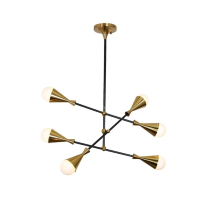 Подвесная люстра Lumina Deco Valpina LDP 6029-6 BK+MD