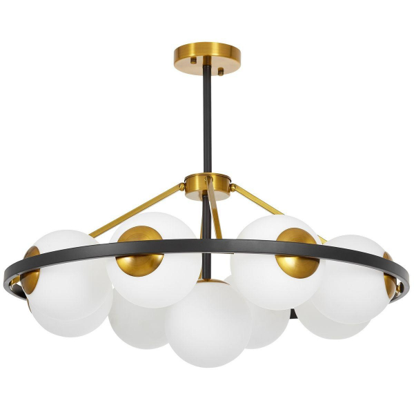 Подвесная люстра Lumina Deco Donzano LDP 8034-9 BK+WT Подвесная люстра Lumina Deco Donzano LDP 8034-9 BK+WT