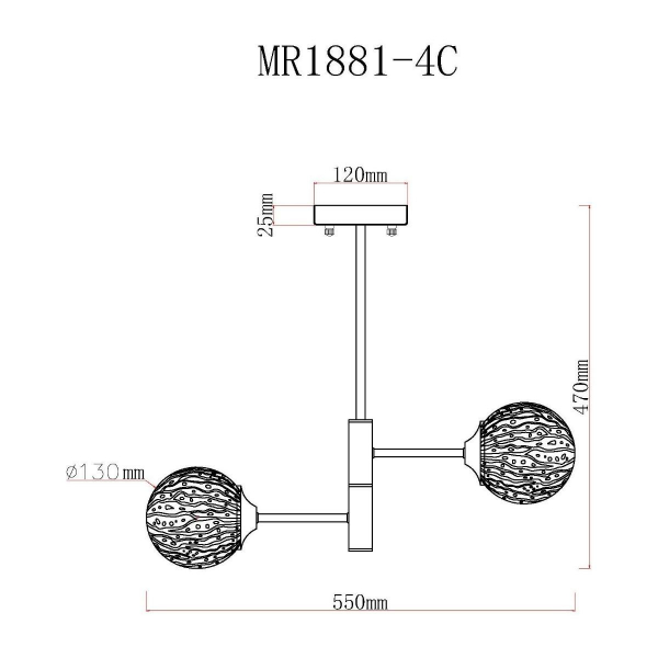 Потолочная люстра MyFar Camilla MR1881-4C Потолочная люстра MyFar Camilla MR1881-4C
