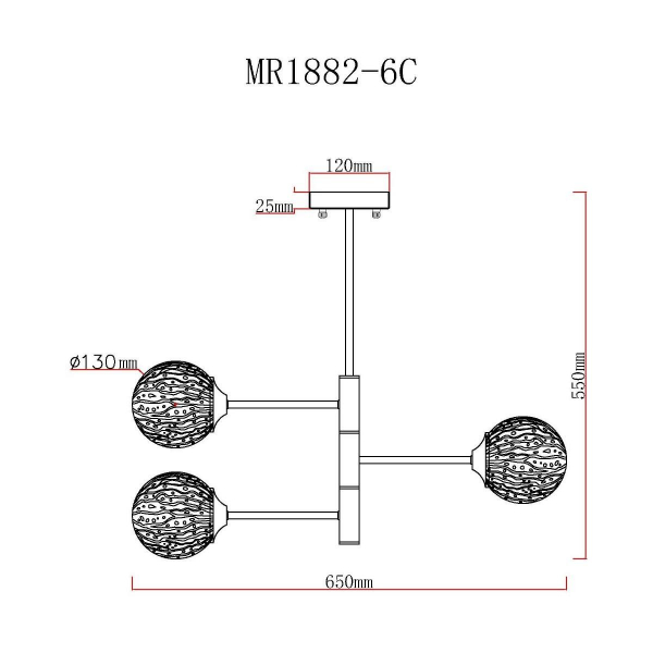 Потолочная люстра MyFar Camilla MR1882-6C Потолочная люстра MyFar Camilla MR1882-6C