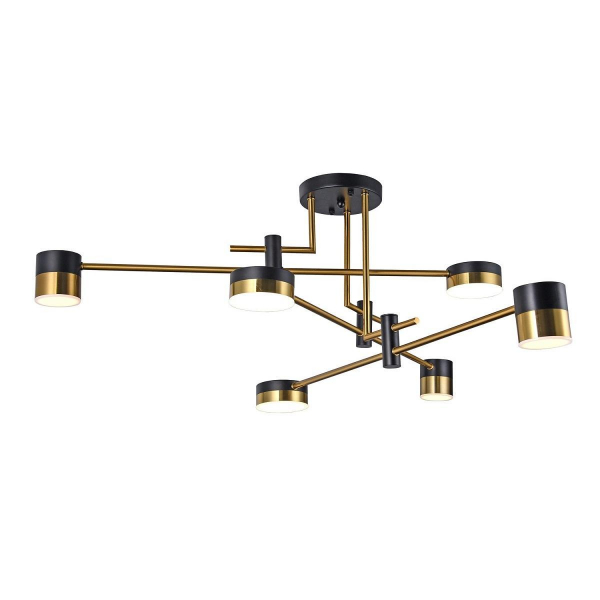Потолочная светодиодная люстра Gerhort G51243/6BK+AB Потолочная светодиодная люстра Gerhort G51243/6BK+AB