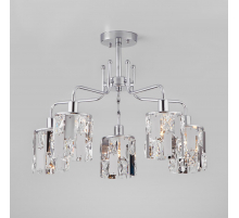 Потолочная люстра Eurosvet 10101/5 хром/прозрачный хрусталь Strotskis