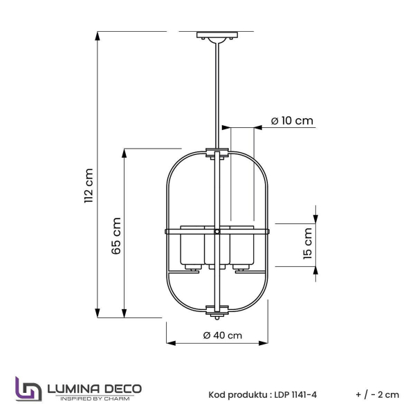 Подвесная люстра Lumina Deco Monterey LDP 1141-4 BK+MD Подвесная люстра Lumina Deco Monterey LDP 1141-4 BK+MD