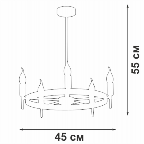 Подвесная люстра Vitaluce V3001-1/5PL Подвесная люстра Vitaluce V3001-1/5PL