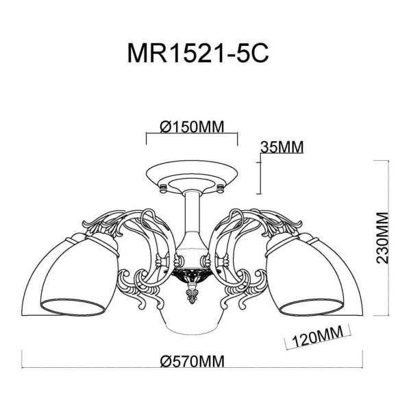 Потолочная люстра MyFar Biene MR1521-5C Потолочная люстра MyFar Biene MR1521-5C