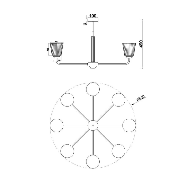 Потолочная люстра Escada NOBLE 685/8PL Потолочная люстра Escada NOBLE 685/8PL