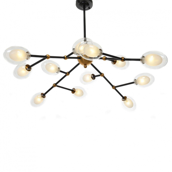 Подвесная люстра Lumina Deco Crocus LDP 7002-12 BK+MD Подвесная люстра Lumina Deco Crocus LDP 7002-12 BK+MD
