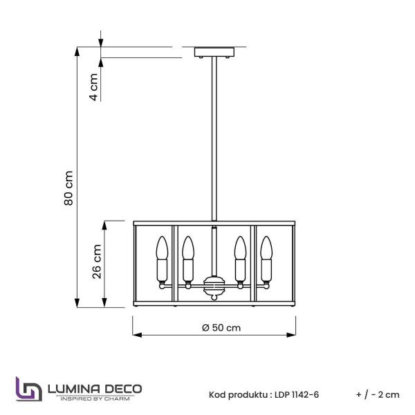 Подвесная люстра Lumina Deco Lorton LDP 1142-6 BK+MD Подвесная люстра Lumina Deco Lorton LDP 1142-6 BK+MD
