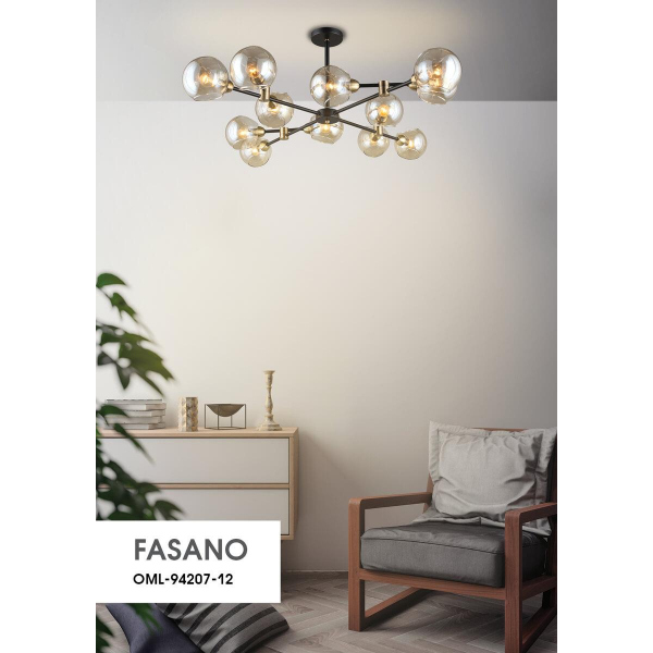 Потолочная люстра Omnilux Fasano OML-94207-12 Потолочная люстра Omnilux Fasano OML-94207-12
