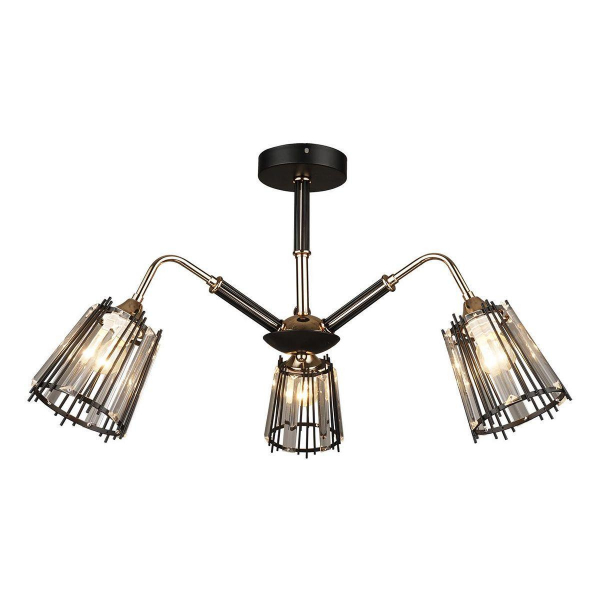Потолочная люстра IMEX MD.4050-3-S BK+FGD Потолочная люстра IMEX MD.4050-3-S BK+FGD