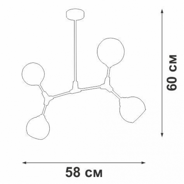 Подвесная люстра Vitaluce V4823-1/4PL Подвесная люстра Vitaluce V4823-1/4PL